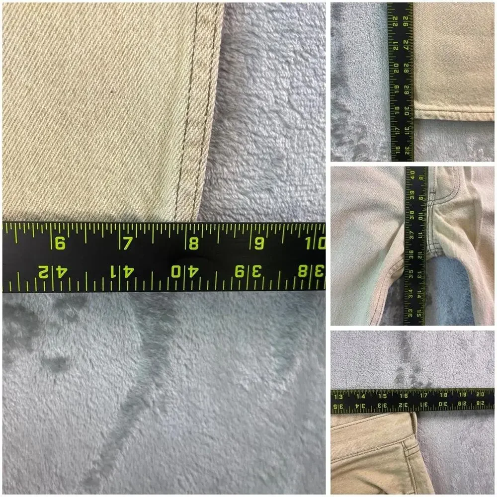 Vintage 90s Levi’s 501 XX Jeans Men’s 33x30 USA Made Beige Straight Leg Denim